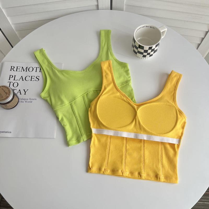 New Pure and Sexy Round Neck Camisole for Women Short and Fitted