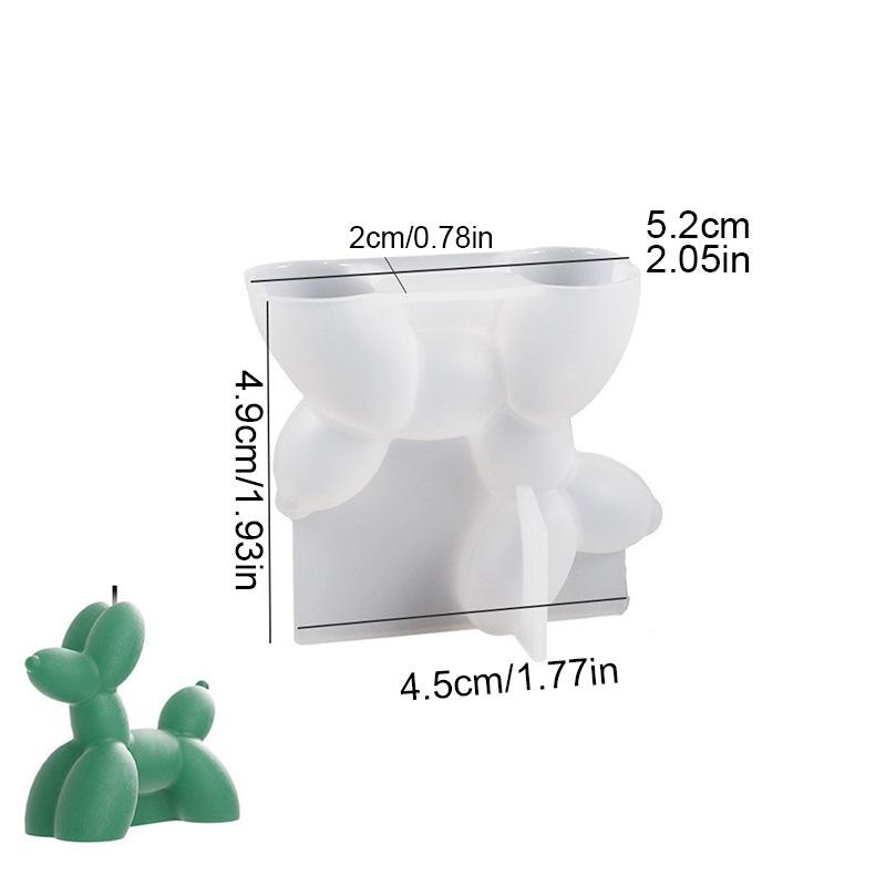 1PC 3D Dog Silicone Mold DIY Puppy Pendant Desktop Decorative Silicone Mold Home Decoration