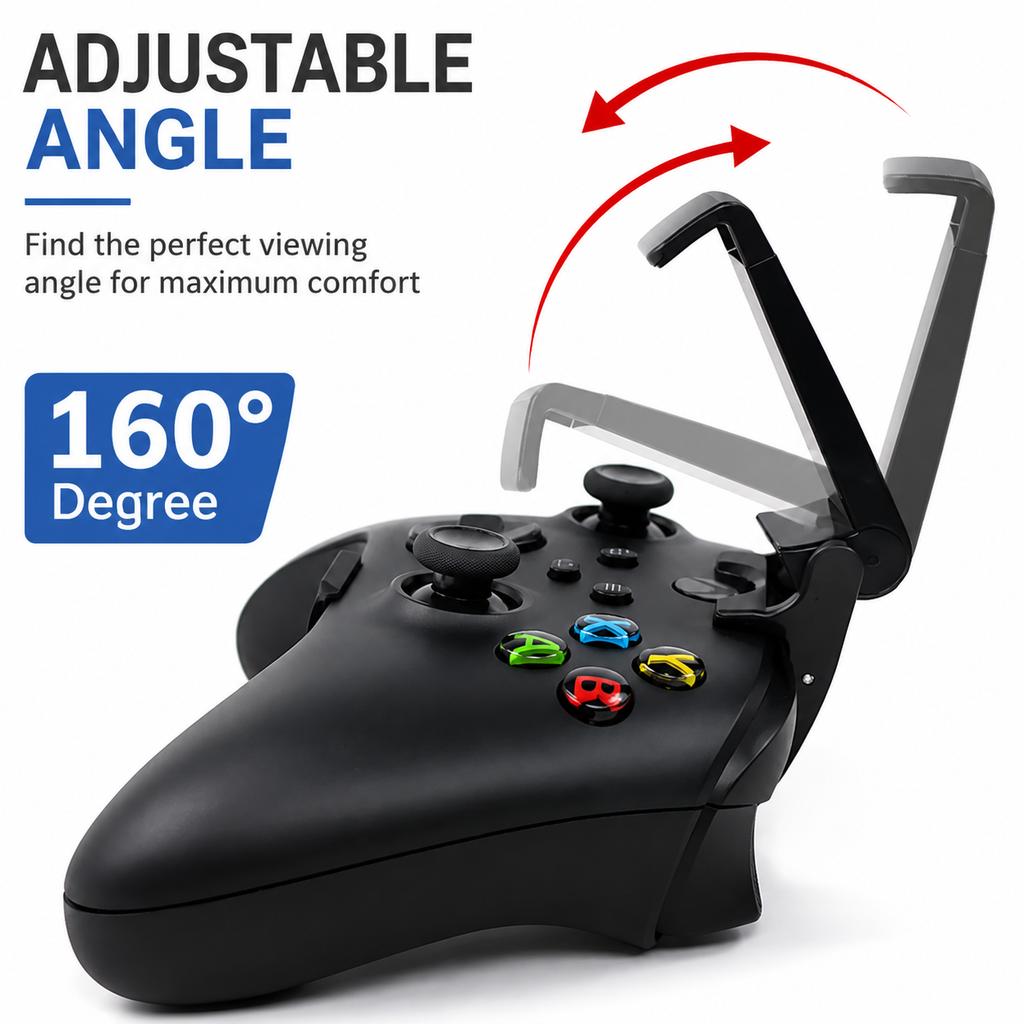 Mobile Phone Clip Mount Holder For Xbox Series S X Controller Adjustable Gamepad Handle Bracket Gaming Cell Phone Stand 5