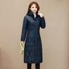 Light Down Quilted Coat Women New Quilted Coat Women Medium Length Over The Knee Mother Quilted Jacket Middle-aged Coat Woman