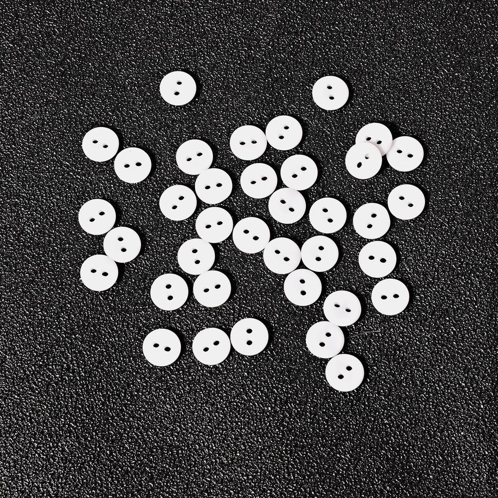 Resin Sewing Button Scrapbooking Round White Black 2 Holes 9/10/11.5/15/18/20/23/25 Mm