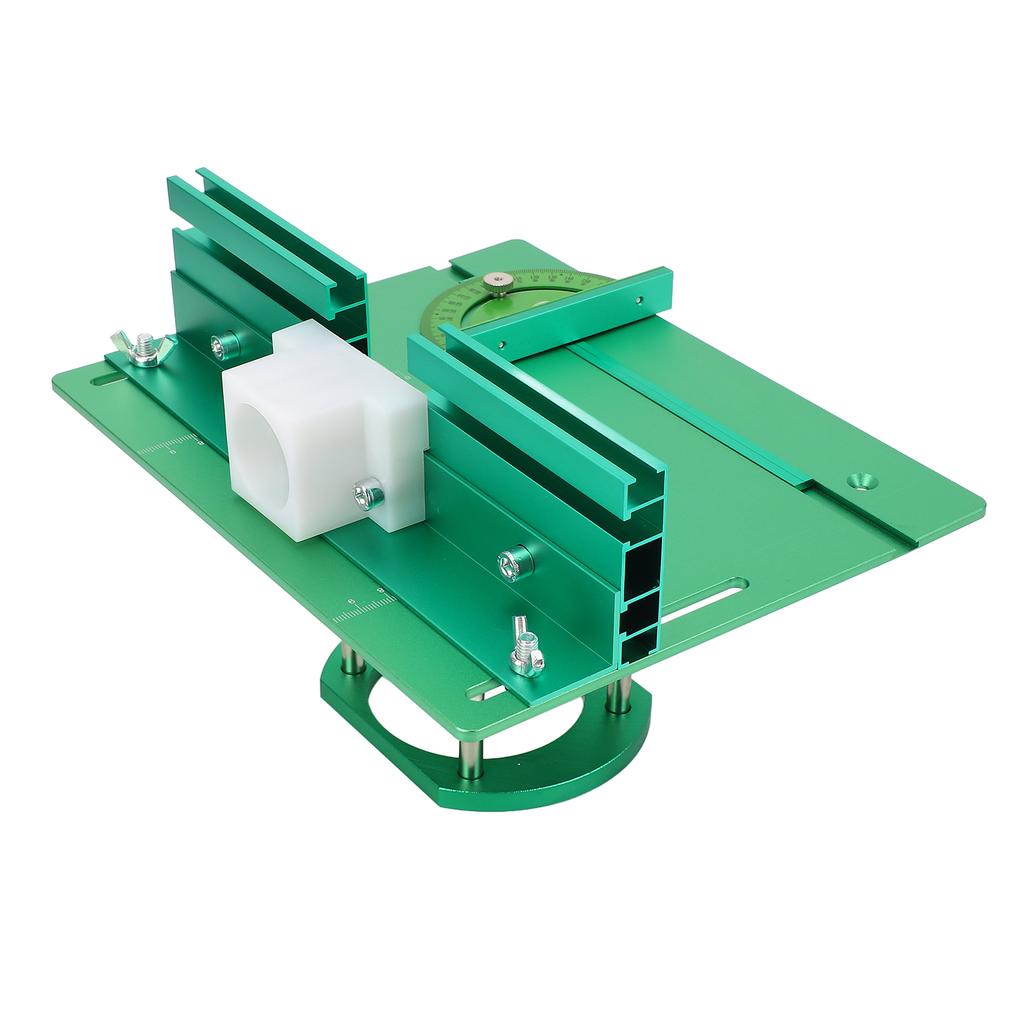 Woodworking Bench Router Plate System Adjustable Height Manual Router Table Lifting System Green