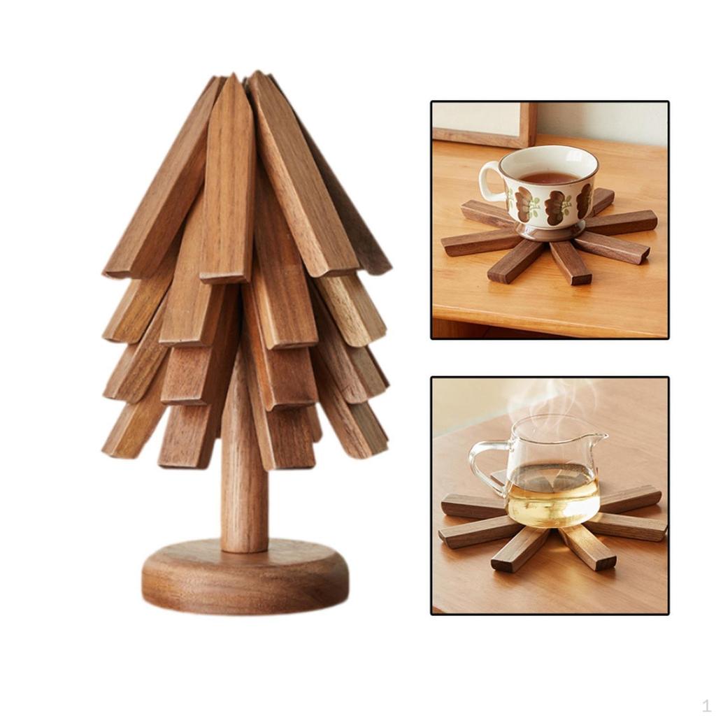 Eco-Friendly Wooden Table Coasters Set for Pots And Utensils