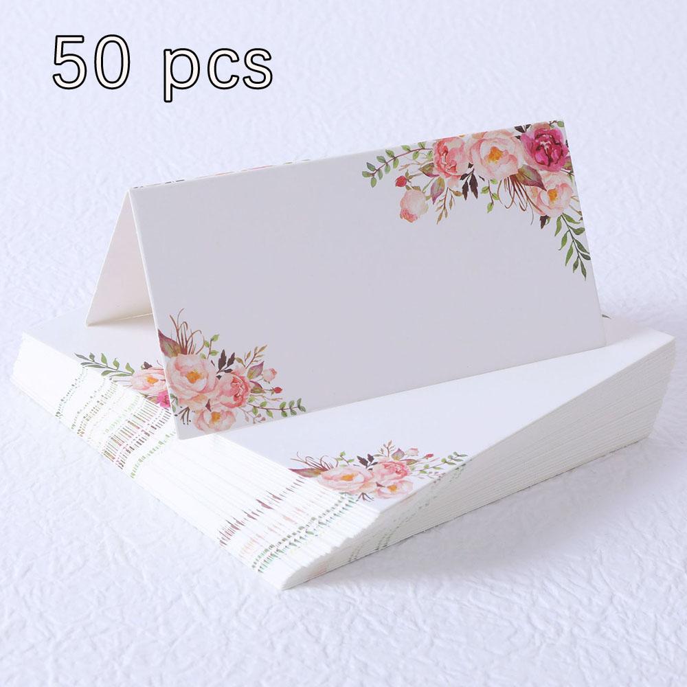 50 wedding printed seat cards, wedding name cards, 3D printed rose cards, wedding tables