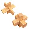 Kongming Puzzle Wooden Time 3D Stress Relief Toy Set with Suitable for Ages 6 and Up Wooden Brain Brain Wooden 3D Wooden Fingertips Stimulation of