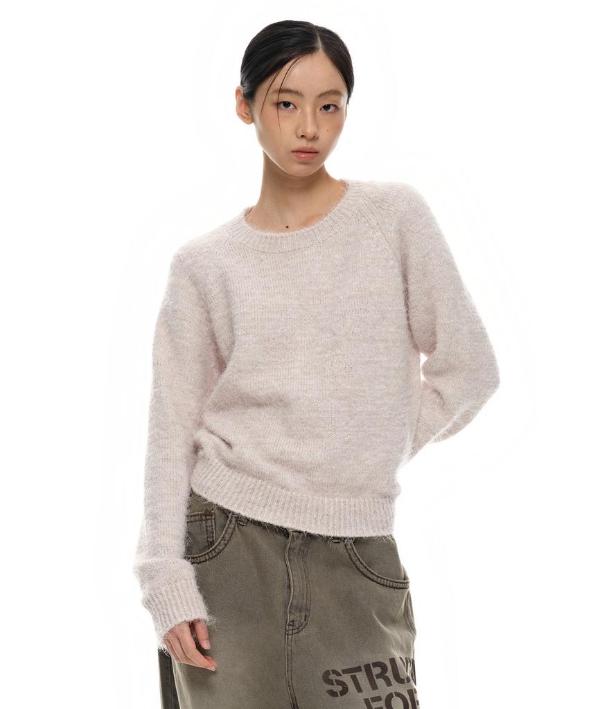 AEGO FREEDOM LAB Canvas Tag Round Knit_Oatmeal