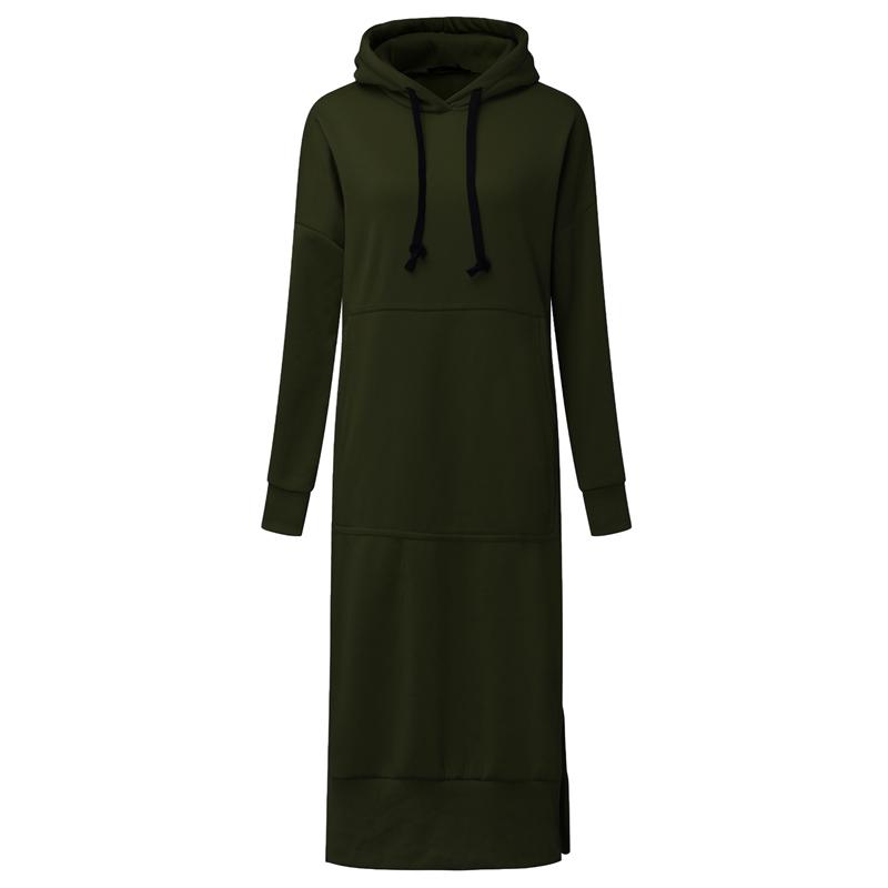 Женская длинная толстовка с капюшоном