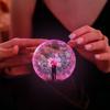 Plasma Ball Light 3 Inches Touch And Sound Activated Lightning Globe Magical Interactive Mood Setting Fun And Science Lamp Prop
