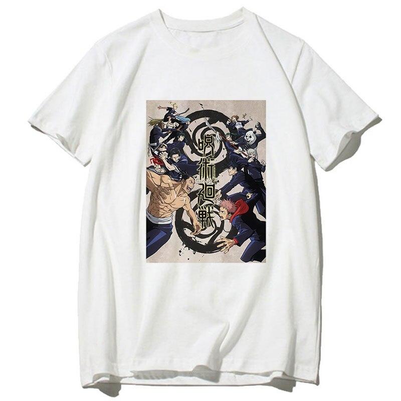 Jujutsu Kaisen Kawaii Графические футболки женские Kawaii летние топы футболка с героями мультфильмов Harajuku японское аниме Ulzzang футболка женская