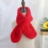 Thicken Cross Scarf Solid Color Neck Warmer Cute Neck Scarf  Boys