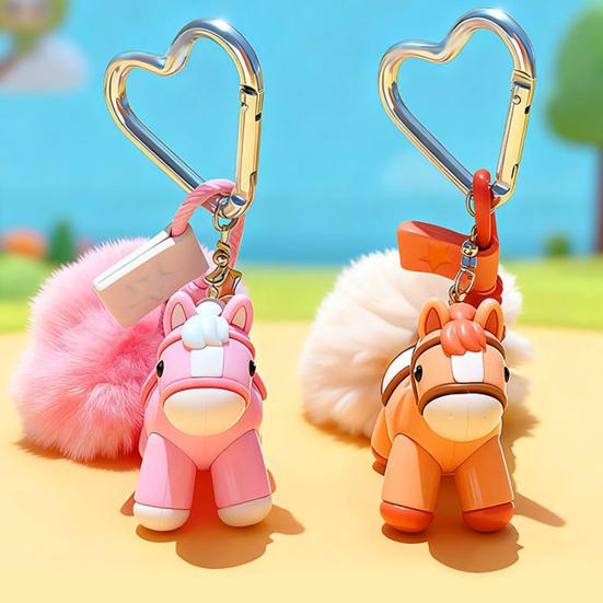 Брелок Подвеска Плюшевый Шарик Декор Шарм Лошади Декоративная Подвеска для Сумки Год Лошади Удача