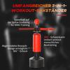 155-205cm 3-IN-1 Freestanding Boxing Punching Bag Stand, Boxing Speed Trainer with Rotating Flexible Arm, Speed Ball, Fillable Base, Red