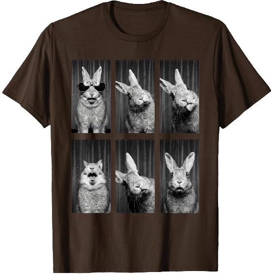 Rabbit Photobooth Bunny Funny Animal Portrait T-Shirt