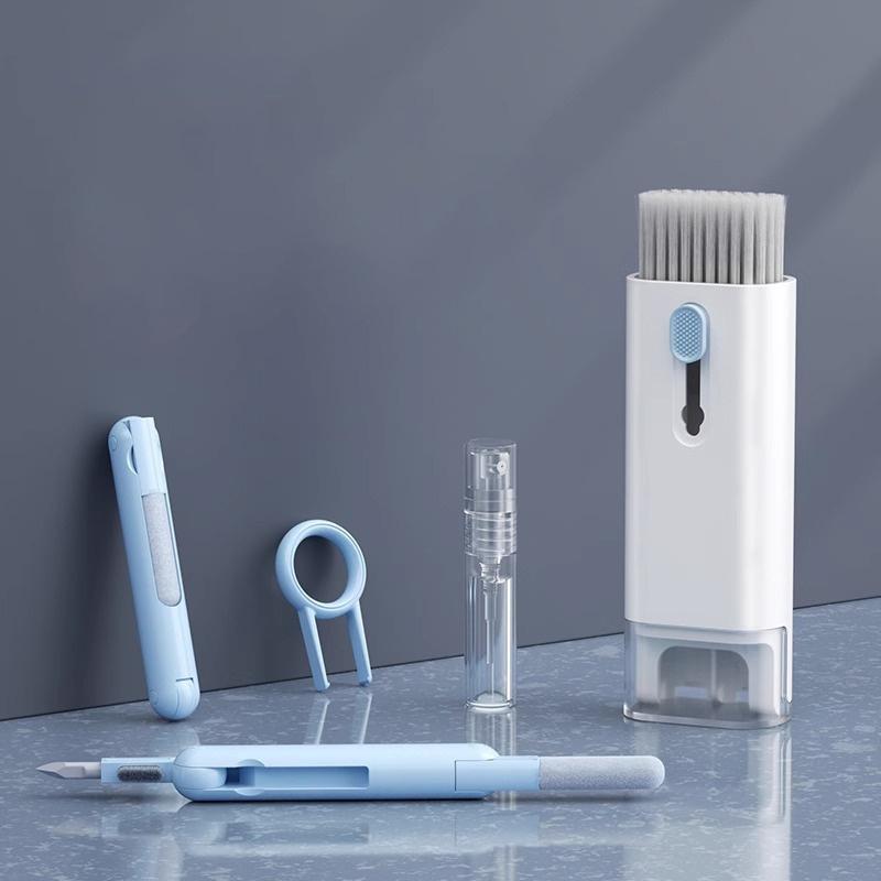 7 в 1 набор щеток для чистки клавиатуры компьютера, очистка экрана, многофункциональные инструменты для чистки чехла гарнитуры, распылитель для очистки пепла