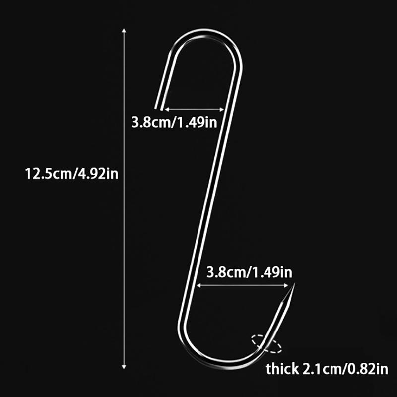 10 шт. крючки из нержавеющей стали S с острым наконечником, крючок для мясника, инструмент для холодного копчения, колбаса, гриль, утка, подвесные крючки