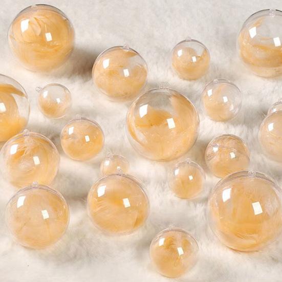 Yousheng Clear Fillable Ball Ornaments Plastic Transparent Shatterproof Hanging Ball Decoration for DIY Crafts Christmas Wedding Decor