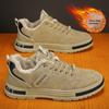 Winter Men's Shoes with Fleece Cargo Shoes Men's All-match Non-slip Sports Casual Board Shoes Labor Protection Shoes Men