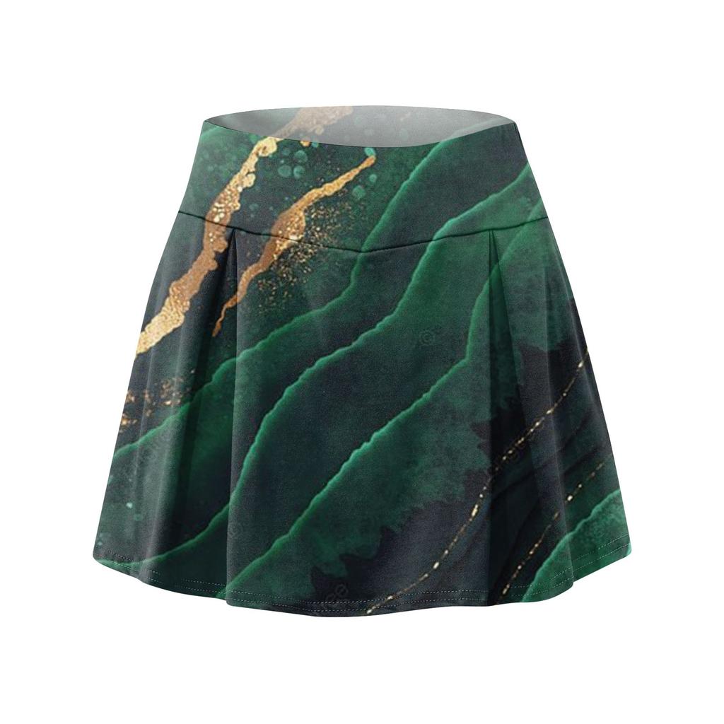 Женские спортивные эластичные плиссированные теннисные юбки для бега, йоги, внутренние шорты, эластичные спортивные шорты для гольфа