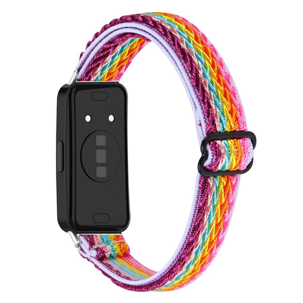 Для Huawei Band 10/9/8 Регулируемый нейлоновый ремешок для часов Волнистый дизайн Эластичный браслет