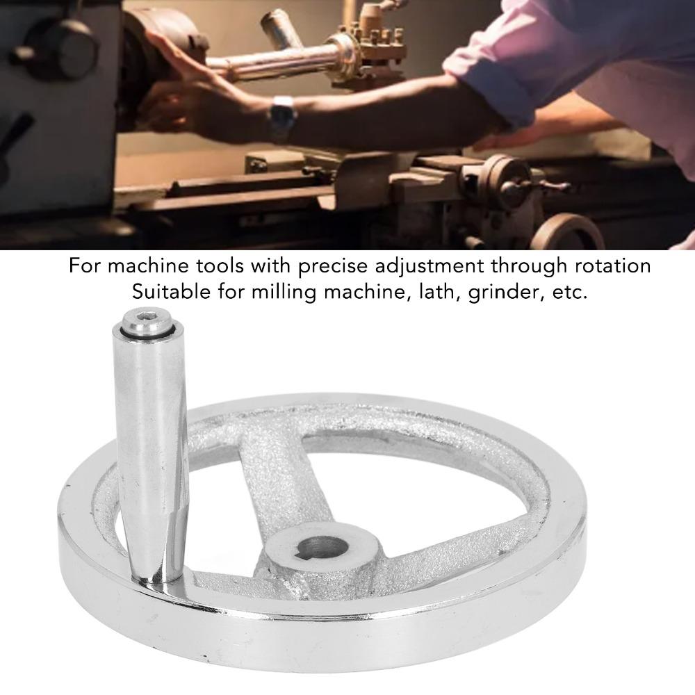 Round Shape Cast Iron Handwheel Cast Iron Material Hand Wheel with Handle  For Lathe
