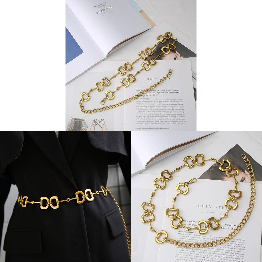 Metal Waist Chain For Women Alloy Buckle Decorative Belt Accessory For Summer And Winter Attire