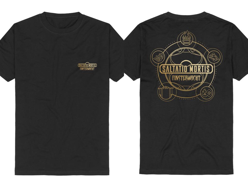 Футболка с немецкой металлической музыкой, мужская, хип-хоп, рок, панк-группа Saltatio Mortis Schild Und Schwert, короткие рукава, повседневные, свободные топы
