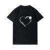 Plus Size Printed Men T Shirts O-Neck Volleyball Heartbeat Volleyball Player Short-Sleeves Tops