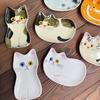 1PC Cat Ceramics Dish Kitchen Spoon Holder Home Cat Sauces Dishes Restauarant Seasoning Plate Japanese Cute