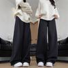 Black Sweatpants Women's New Wide-leg Pants Loose Lazy Style Small Straight Casual Sweatpants