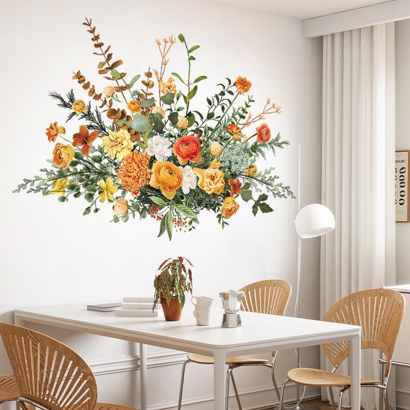 36x52 см цветочные кластеры настенные наклейки для спальни, гостиной, фоновое украшение, настенная роспись, домашний декор