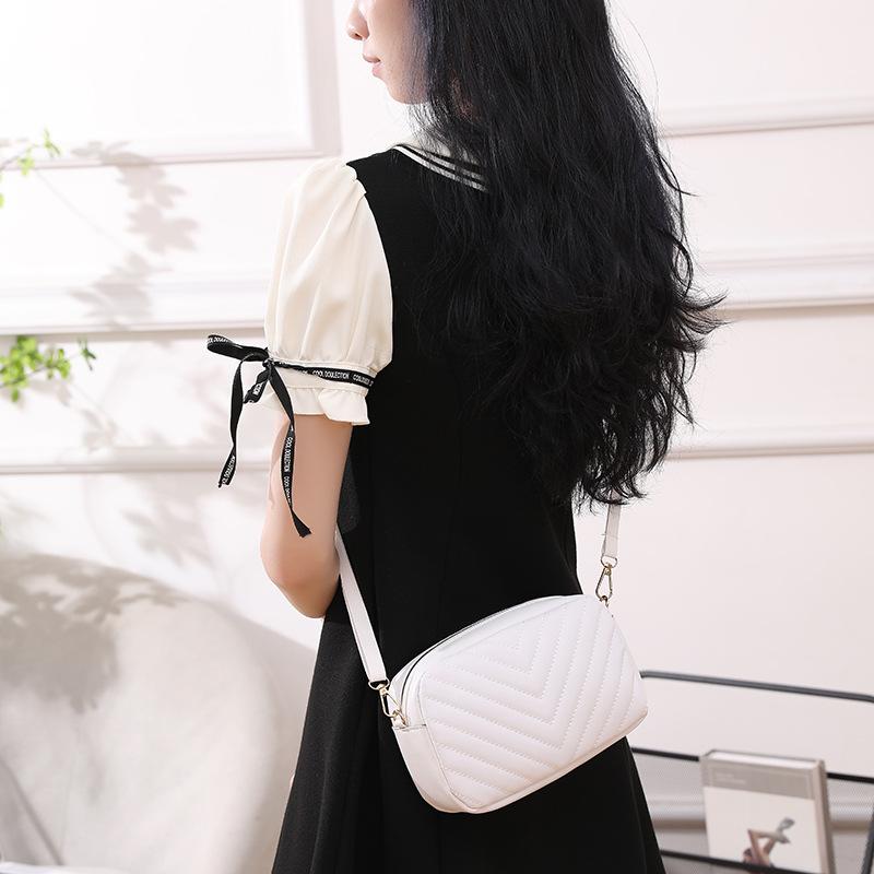 Женская сумка новая модная повседневная сумка вышивальная нить однотонная сумка-мессенджер волнообразный узор сумка через плечо цельная