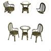 3 Pieces Dollhouse Miniature Table Chair Mini 1:12 Scale Furniture Model for Pretend Play