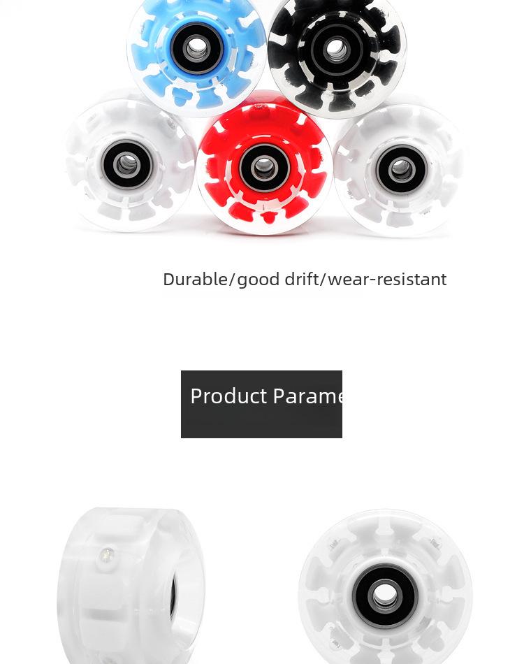Luminous Double-Row Roller Skates with Colorful Wheels & PU Shock-Absorbing Outdoor Skates