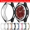 Чехол для Samsung Galaxy Watch 6 Classic 43 47 мм, покрытый TPU бампер для Samsung Watch 4 Classic 42 46 мм 5Pro 45 мм, защитная пленка для экрана