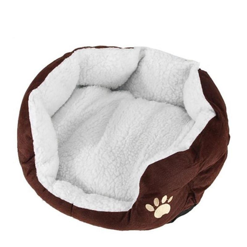 Супермягкий бархатный коврик для собак, водонепроницаемый и теплый, круглая моющаяся кровать для кошек и собак, принадлежности для сна домашних животных