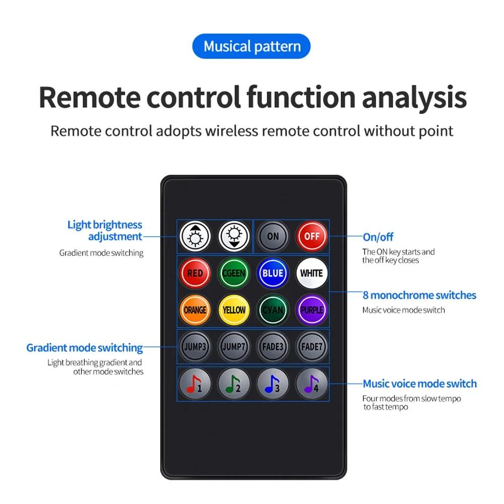 Декоративные лампы для салона автомобиля Полоски Атмосферные лампы Холодный свет Декоративная панель управления Консоль Авто Светодиодные фонари Освещение для вечеринок