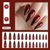 Black Red Gradients Resin Nail Extension Long Lasting Safe Material Waterproof False Nails for Women Nail Art Decoration