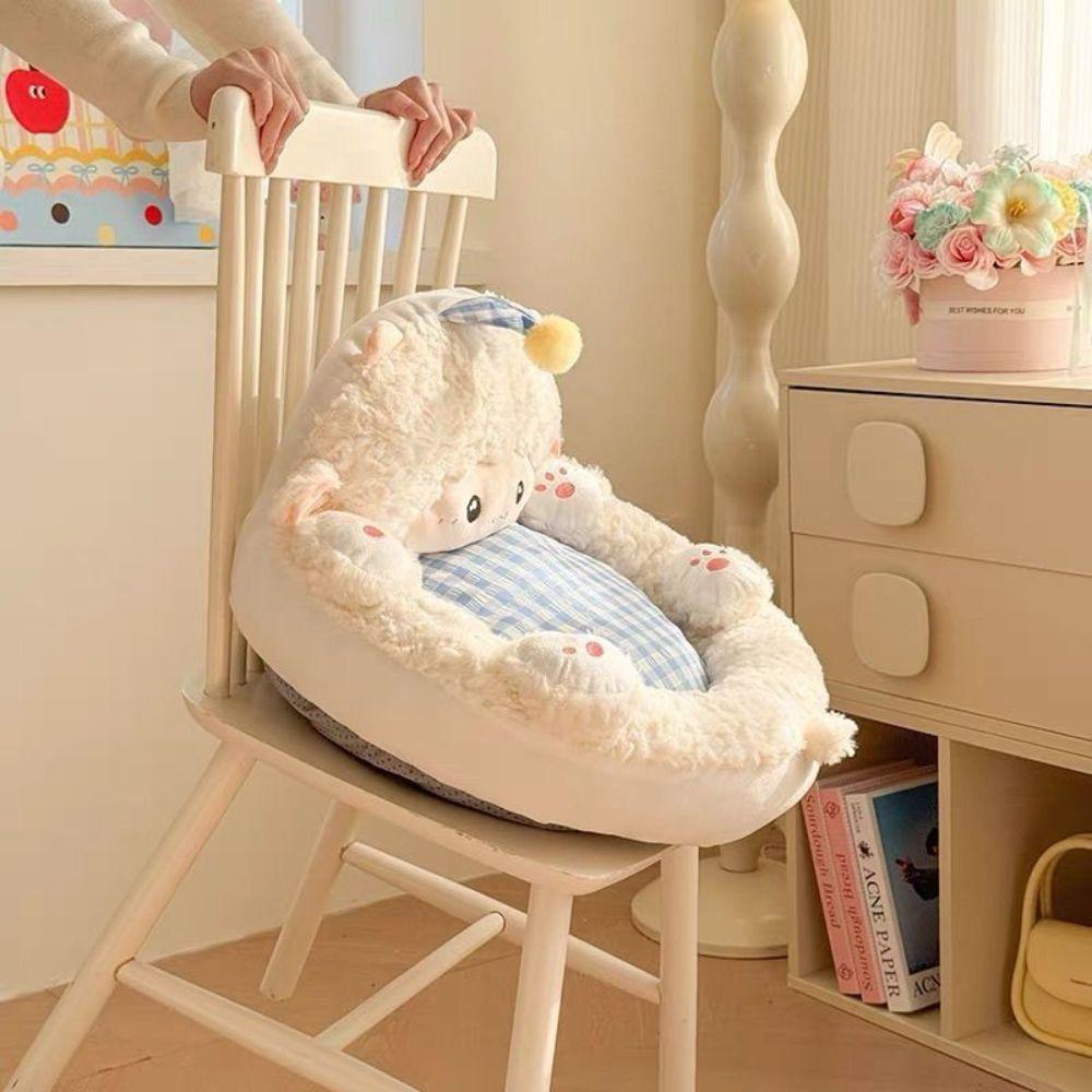 Lamb Shape Sheep Cushion Plush Lazy Sofa Seat Durable Stuffed Floor Cushion  Home