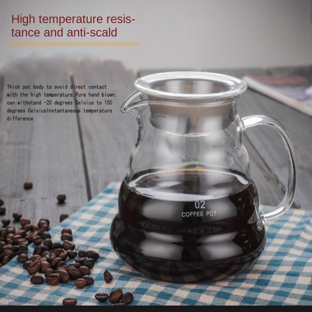 With Glass Handle Glass Coffee Pot Vshape Mouth Coffee Cup Simplicity Coffee Utensils