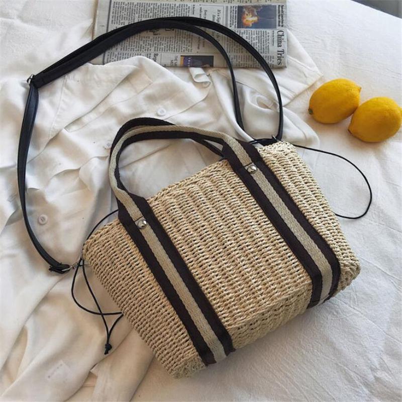 Yogodlns Соломенные сумки-ведра для женщин, летние сумки через плечо, женские дорожные кошельки и сумки, женская сумка через плечо