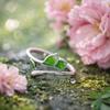 Oil Drop Enamel Leaf Ring Irregular Women's Ring Personality Jewelry Leaf Opening Ring  Gifts