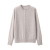 MUJI Washable Wool Crew Neck Size S Women's High-Gauge Cardigan, Oatmeal, (BA1O5A4A)