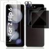 6PCS [2+2+2]for Samsung Galaxy Z Flip 6 / 5 Soft Screen Protector +Privacy Small Screen Tempered Glass+ Camera Lens 9H HD Anti Spy Tempered Glass