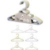 Kogure Children's Hangers with Shoulder Straps 12-Pack Non-Stretching Design Baby and Kids Clothes Hangers