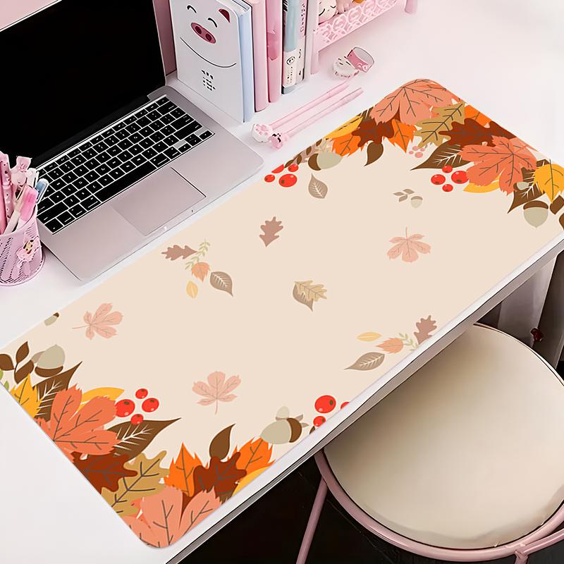 Gamer Antislip Mouse Pad Large Anime Desk Mat Gaming Accessories Computer Mousepad Extended Green Tropical Plants Keyboard Mat