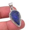 Подвеска из стерлингового серебра 925 пробы с натуральным лазуритом ручной работы 1,50 дюйма c1F79