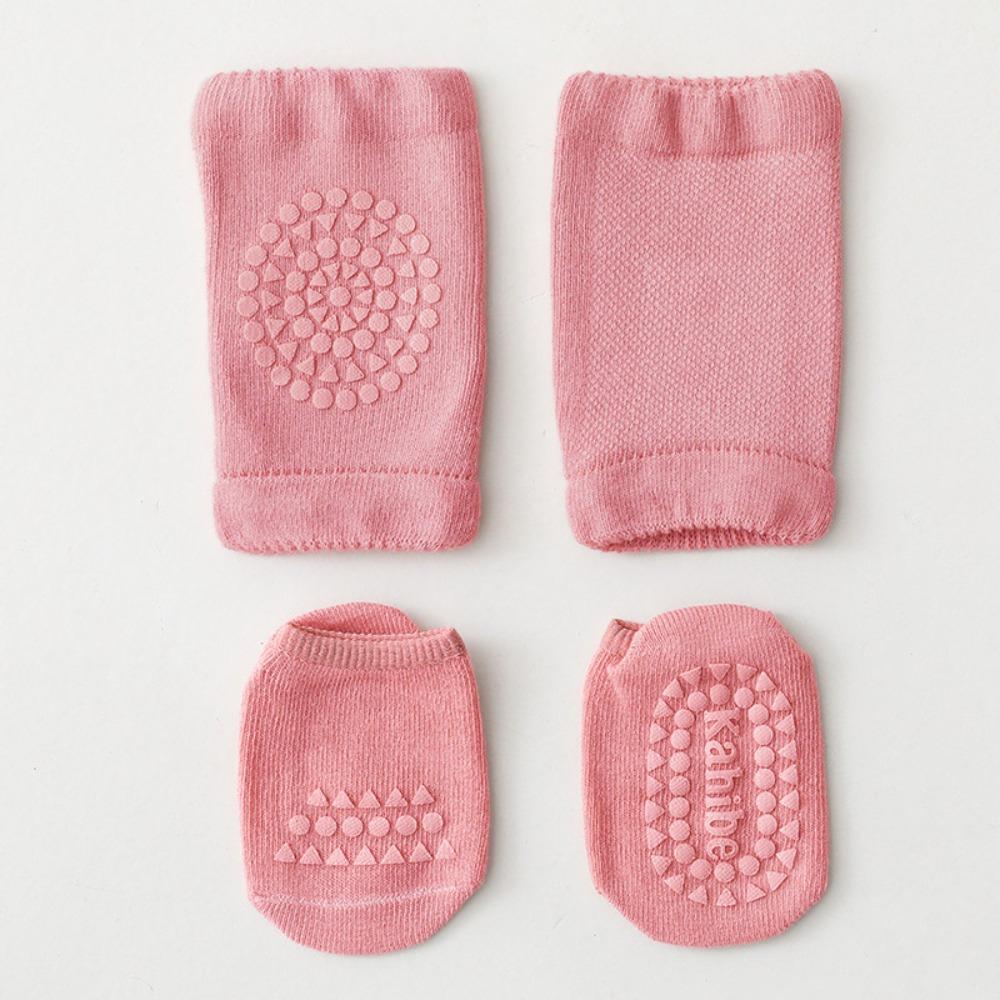 Anti Slip Infant Learning Socks Breathable Knee Protector Socks Baby Knee Pads Set Toddlers
