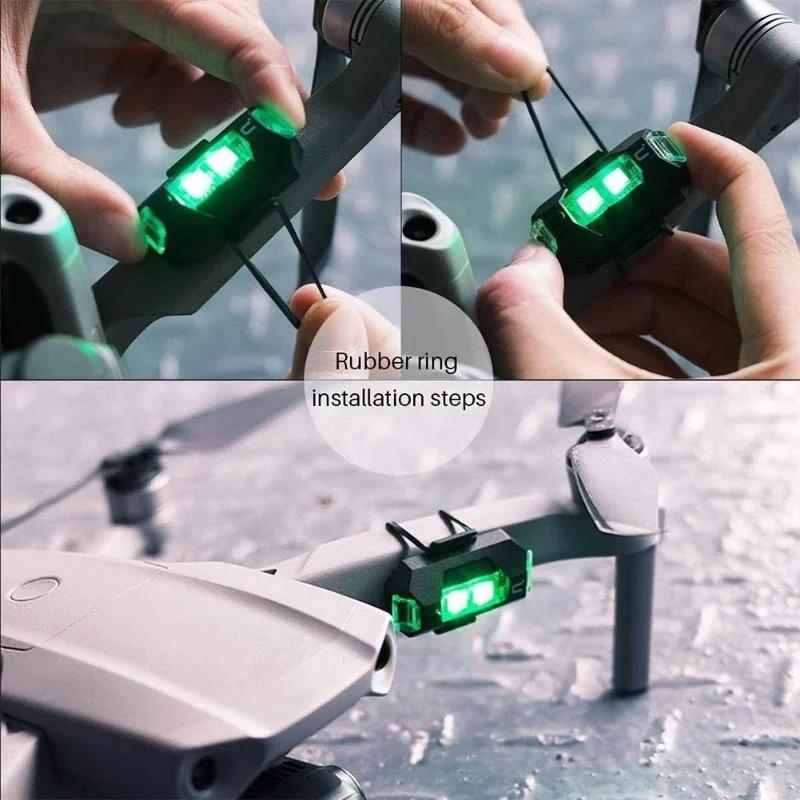 Motorcycle Lights Drone Strobe Light USB LED Anti-Collision Bike Aircraft Night Flying Flashing Warning Signal Light Car Accesso