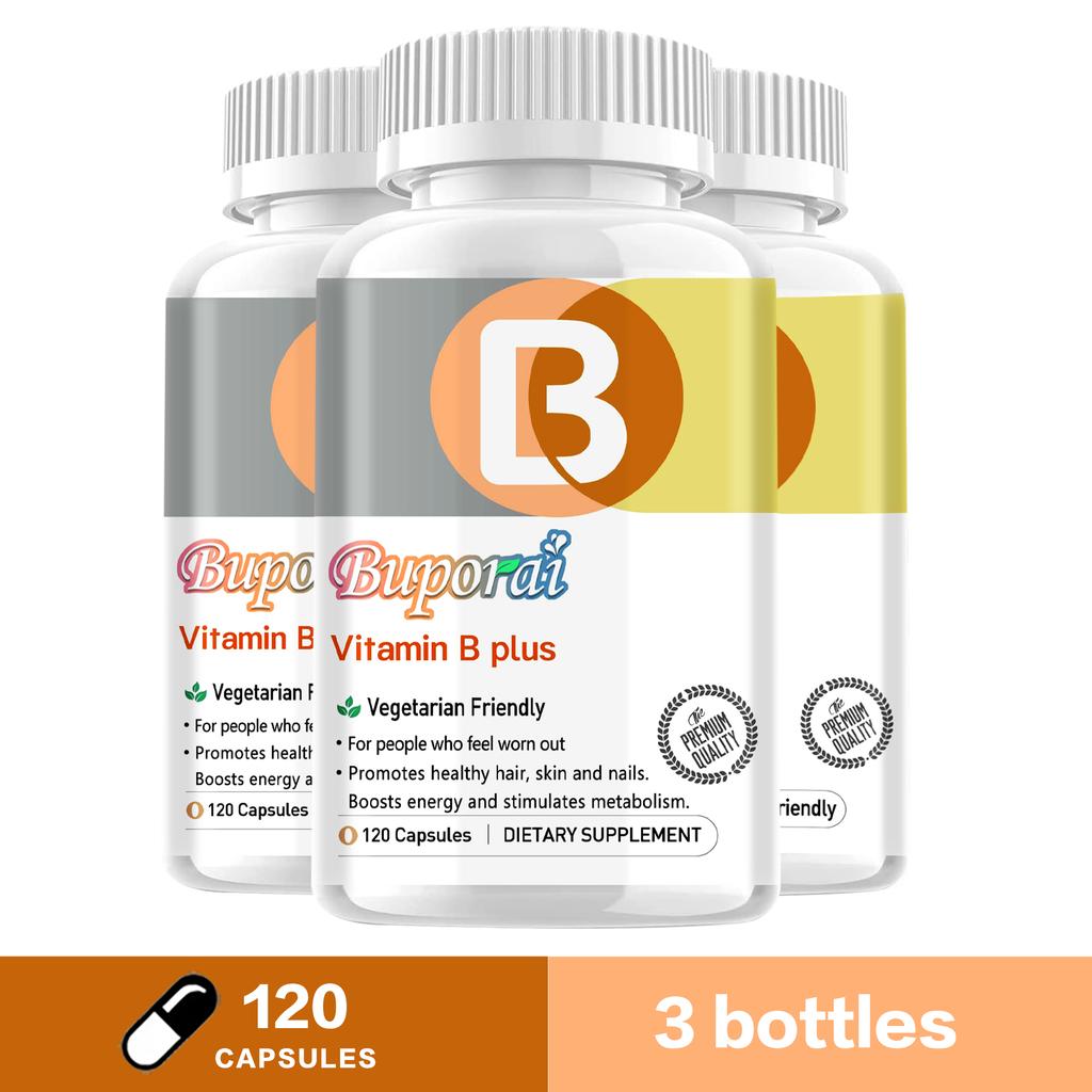 Buporai - Vitamin B Complex Supplement - Contains Taurine, Vitamin B1, Vitamin B2, and other B vitamins - Supports hair, skin, and nail health