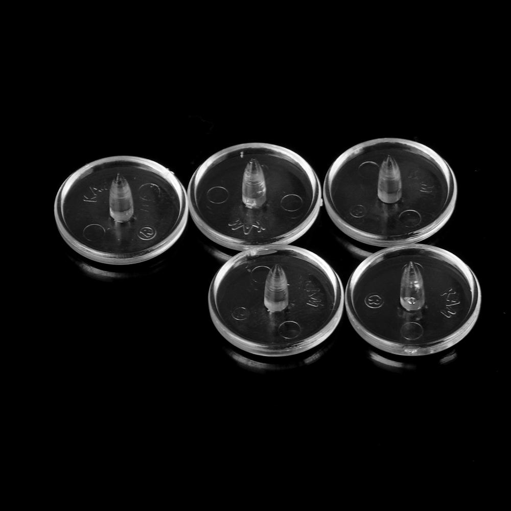 45sets(180pcs) Clothes Shirts Plastic Stud transparent Fasteners Press Button Snap Buttons